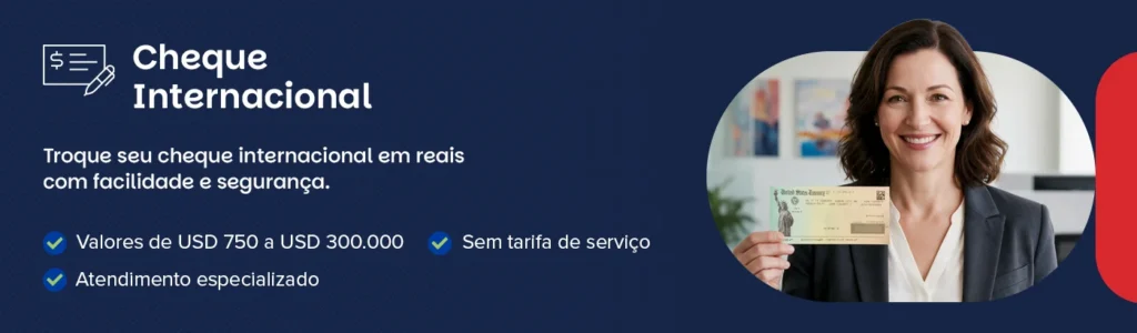 Banner benefícios cheque internacional